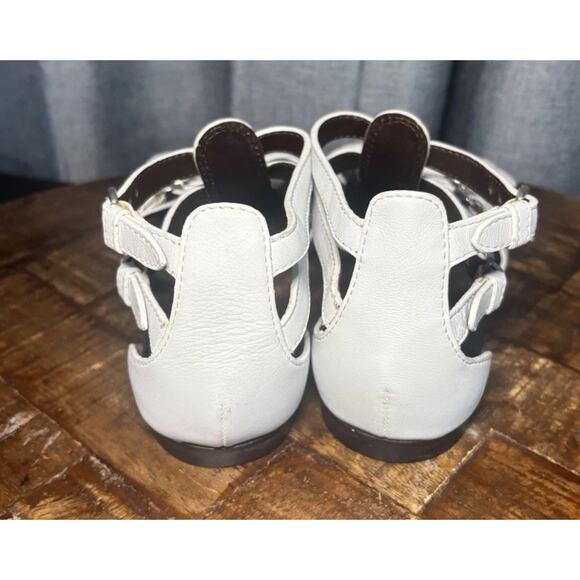 Giuseppe Zanotti Women's White Gladiator Ankle Strap Flats Sandals Size 8.5 - Picture 4 of 16